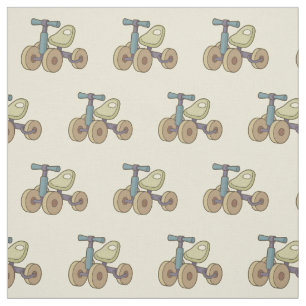Toy Bike Pattern Fabric