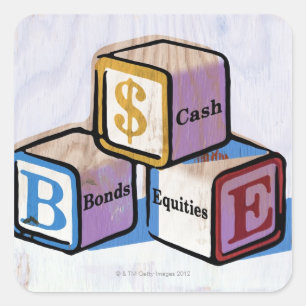 Toy Blocks Square Sticker