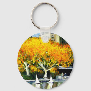 Toy Boats in the Park Key Chain