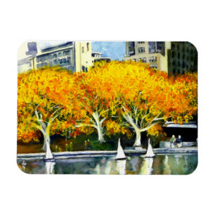 Toy Boats in the Park Premium Magnet