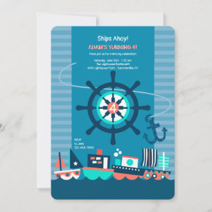 Toy Boats Invitation