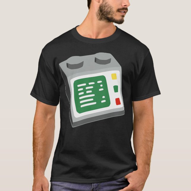 Toy Brick Computer Console T-Shirt (Front)