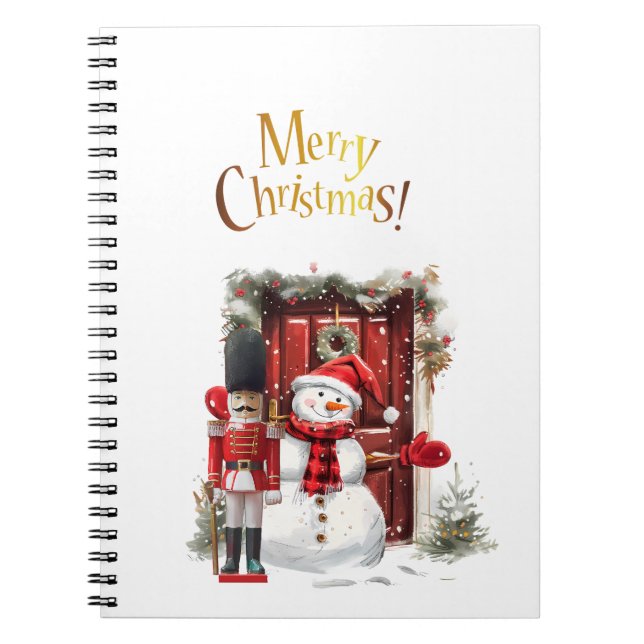 Toy British Soldier Bearskin hat and Snowman Notebook (Front)