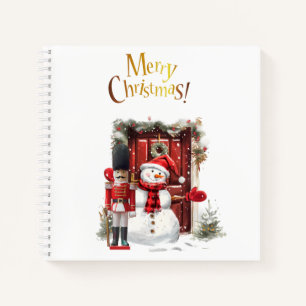 Toy British Soldier Bearskin hat and Snowman Notebook