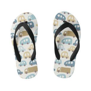 Toy Cars & Trucks   Dusty Blue Beig Kid's Jandals