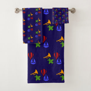 Toy Collection Kids Dk Blue Bath Towel Set