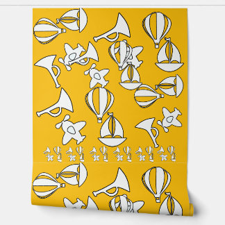 Toy Collection Kids Yellow Wallpaper