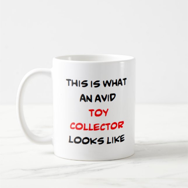 toy collector, avid coffee mug (Left)