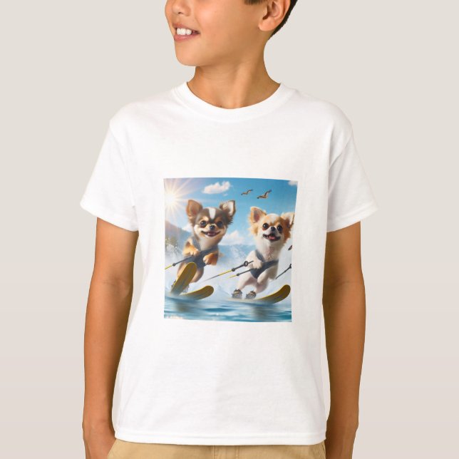 Toy dogs Waterskiing! T-Shirt (Front)