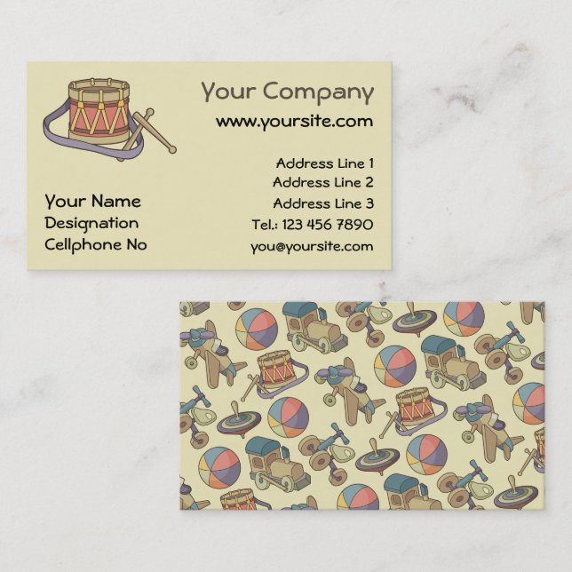 Toy Drum Business Card (Front/Back)
