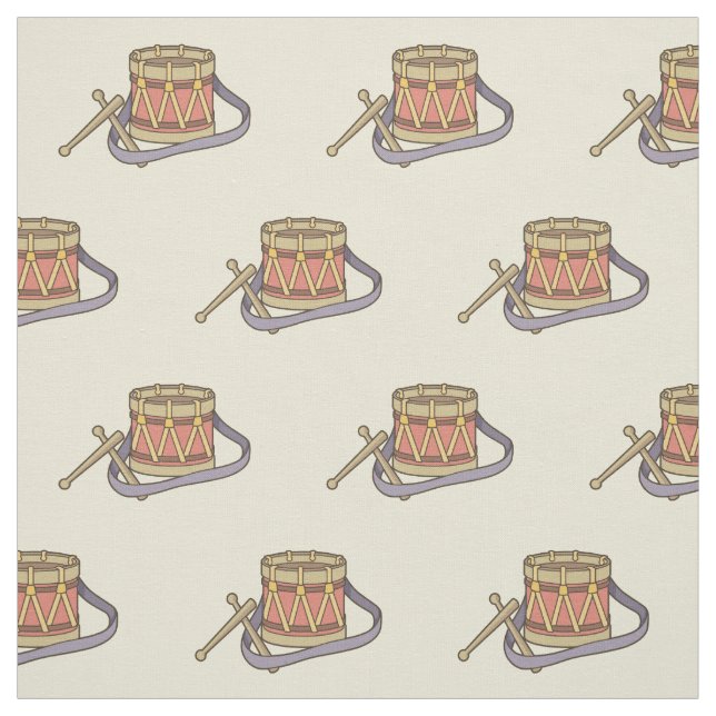 Toy Drum Pattern Fabric (Swatch)