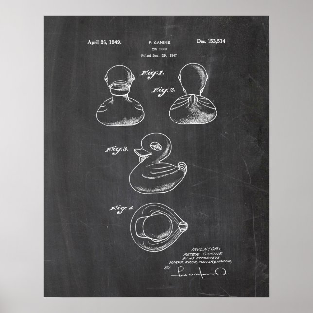 Toy Duck Patent Poster (Front)