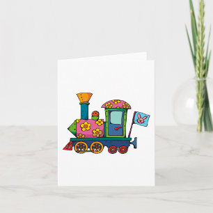 Toy Flower Train Card