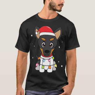 Toy Fox Terrier Christmas Lights Mum Dad Dog Gift T-Shirt