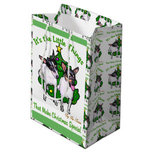 Toy Fox Terrier Christmas Medium Gift Bag