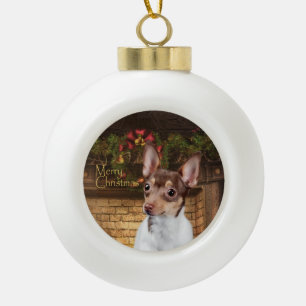 Toy Fox Terrier Christmas Ornament
