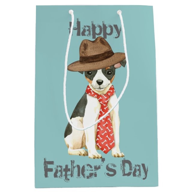 Toy Fox Terrier Dad Medium Gift Bag (Front)