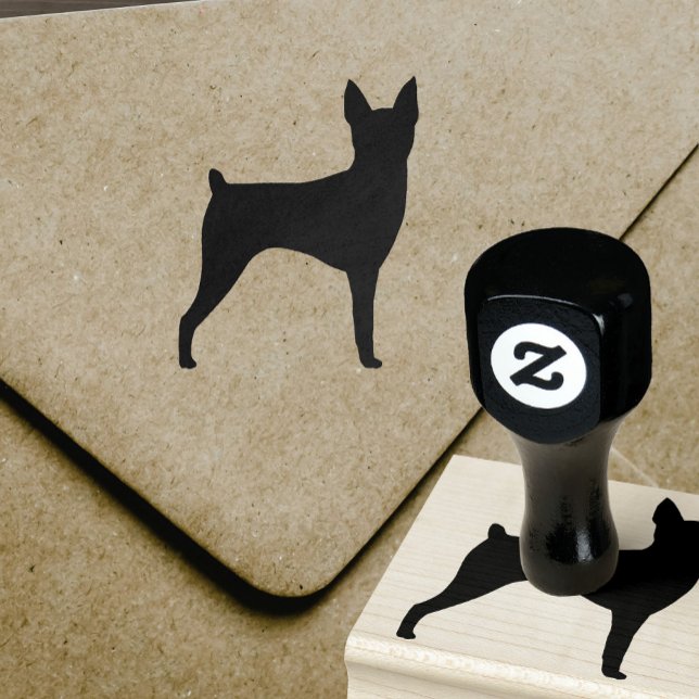 Toy Fox Terrier Dog Breed Silhouette Rubber Stamp (Creator Uploaded)
