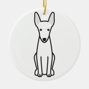 Toy Fox Terrier Dog Cartoon Ceramic Tree Decoration