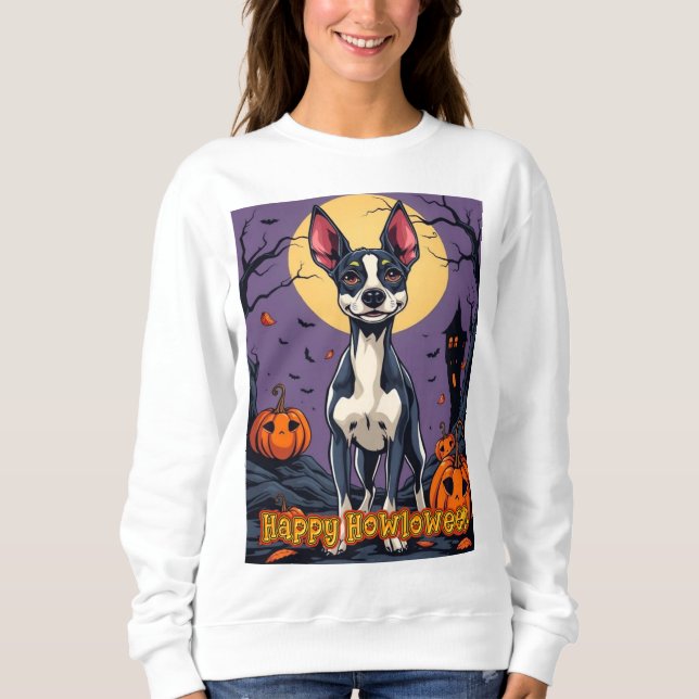 Toy Fox Terrier Happy Howloween Sweatshirt (Front)