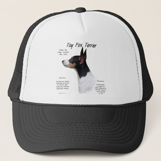 Toy Fox Terrier History Design Trucker Hat (Front)