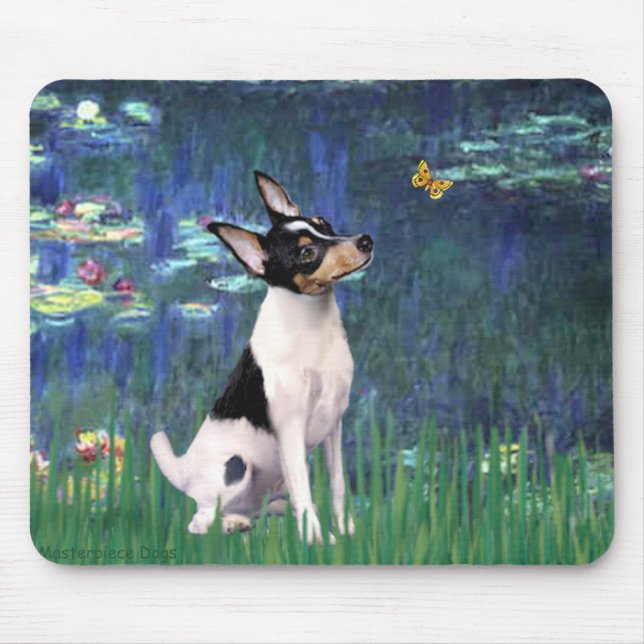 Toy Fox Terrier - Lilies 5 Mouse Pad (Front)