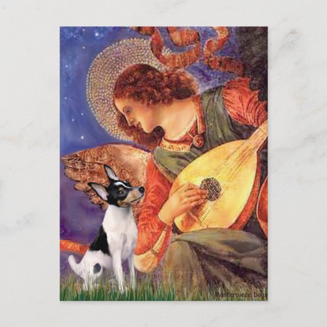 Toy Fox Terrier - Mandolin Angel Postcard (Front)
