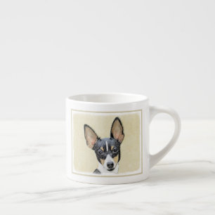 Toy Fox Terrier Painting - Cute Original Dog Art Espresso Cup