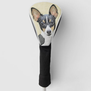 Toy Fox Terrier Painting - Cute Original Dog Art Golf Head Cover