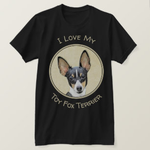 Toy Fox Terrier Painting - Cute Original Dog Art T-Shirt