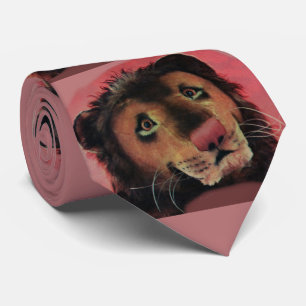 toy lion head print  tie