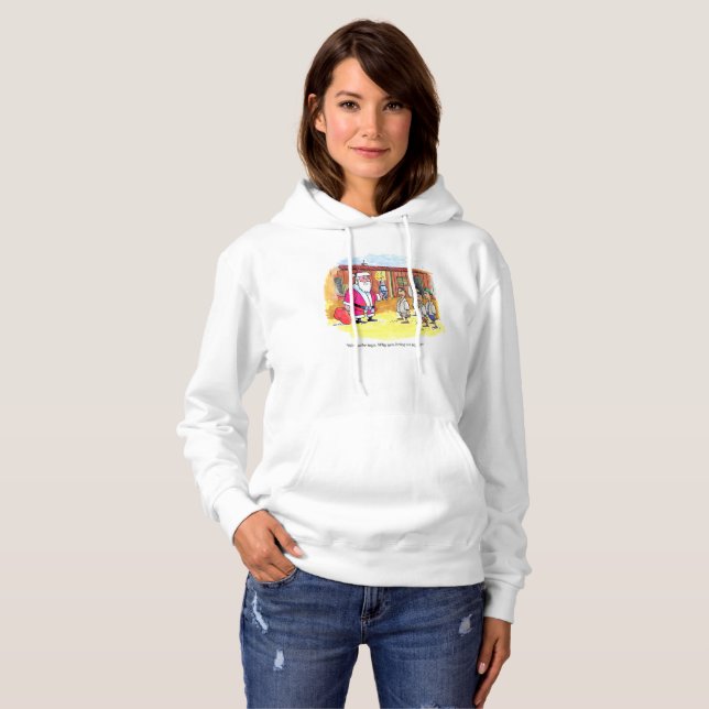 Toy Makers women white hooded sweatshirt (Front Full)