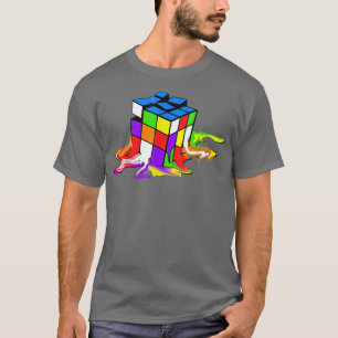 Toy Melted Puzzle Cube Psychedelic Cute Art Big  T-Shirt