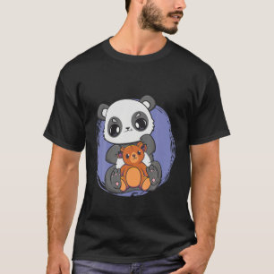Toy Panda With Baby Teddy Bear Zoologist Enviromen T-Shirt