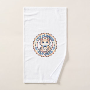 Toy Plushie Cat Cute Cat T-Shirt Design - Toy Plus Hand Towel