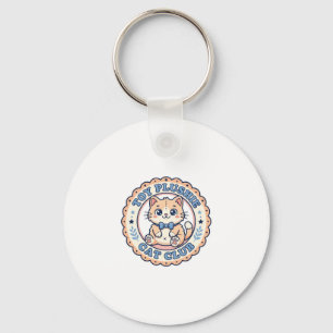 Toy Plushie Cat Cute Cat T-Shirt Design - Toy Plus Key Ring