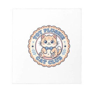 Toy Plushie Cat Cute Cat T-Shirt Design - Toy Plus Notepad