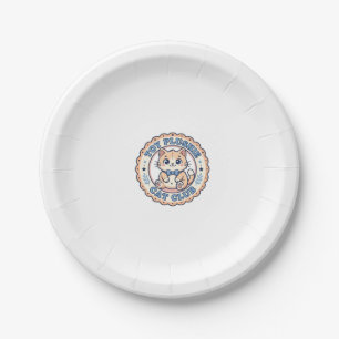 Toy Plushie Cat Cute Cat T-Shirt Design - Toy Plus Paper Plate