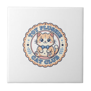 Toy Plushie Cat Cute Cat T-Shirt Design - Toy Plus Tile