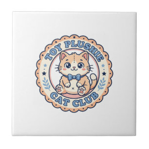 Toy Plushie Cat Cute Cat T-Shirt Design - Toy Plus Tile