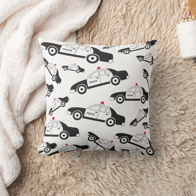 Toy Police Car Design Cushion (Blanket)