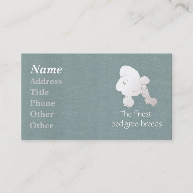 Toy Poodle Biz Card (Front)