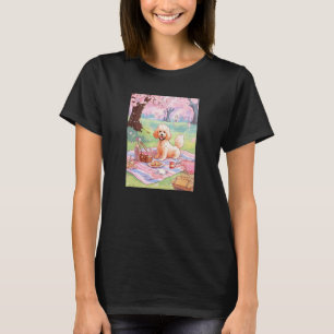Toy Poodle Cherry Blossom Funny Dog Picnic T-Shirt