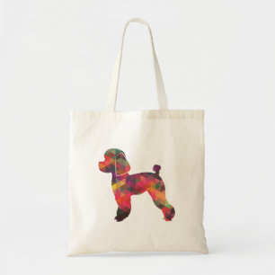 Toy Poodle Dog Geo Silhouette Multi Tote Bag