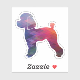 Toy Poodle Dog Geo Silhouette Purple