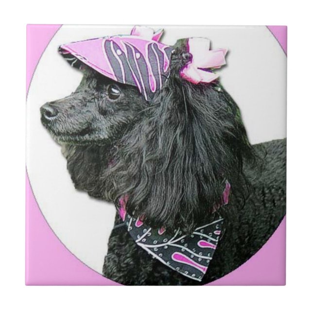Toy Poodle Dog Tile (Front)