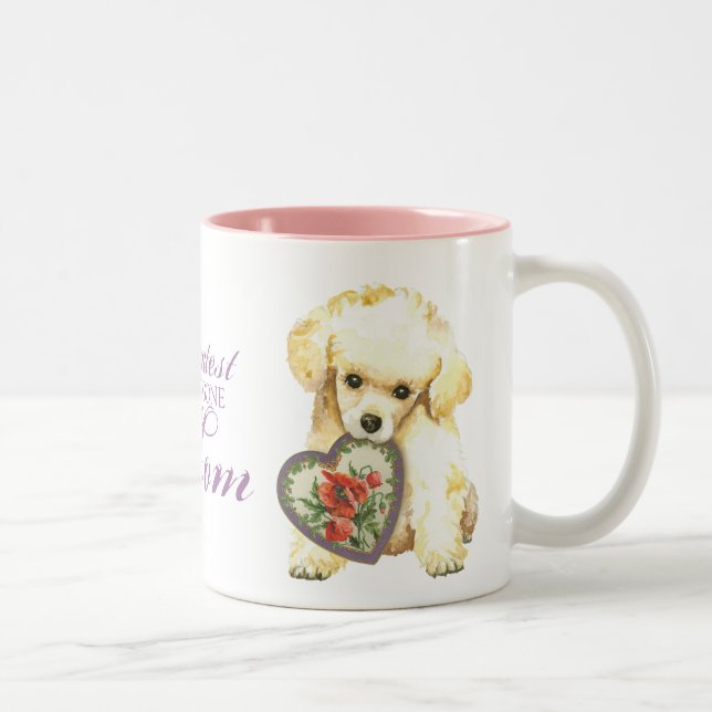 Toy Poodle Heart Mum Two-Tone Coffee Mug (Right)