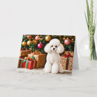 Toy Poodle Holiday Card