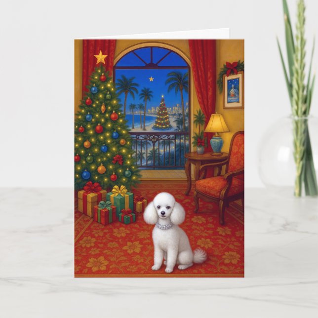 Toy Poodle Holiday  Card (Front)