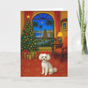 Toy Poodle Holiday Card